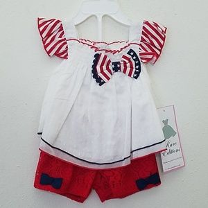 🆕 Red White And Blue Rare Additions Shorts Set